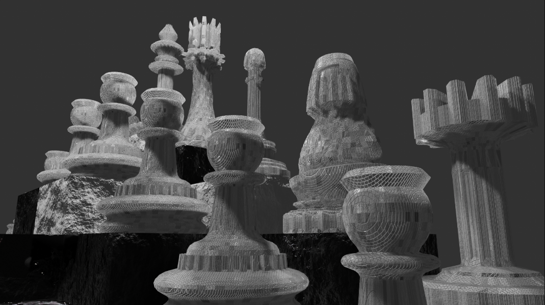 Abstract chess set